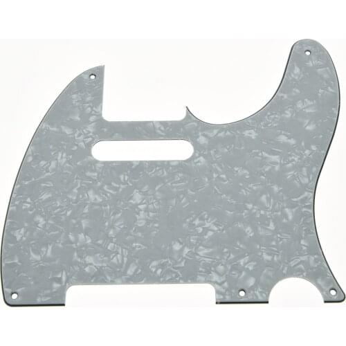 KAISH Vintage 5 Hole TL Style Guitar Pickguard White Pearl Fits TL 3 Ply