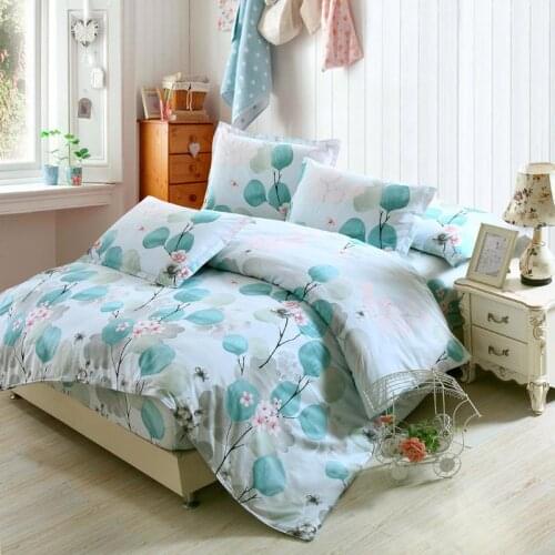 43 Fresh Floral Queen/King full twin Size Bedding Sets Cotton Bedlinens beautiful Flowers Duvet Cover+fitted Sheet+Pillow Cases