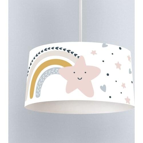 Lamp For Kids Bedrooms Light Chandelier for Living Room Childrens Room White Star Rainbow Model 1381
