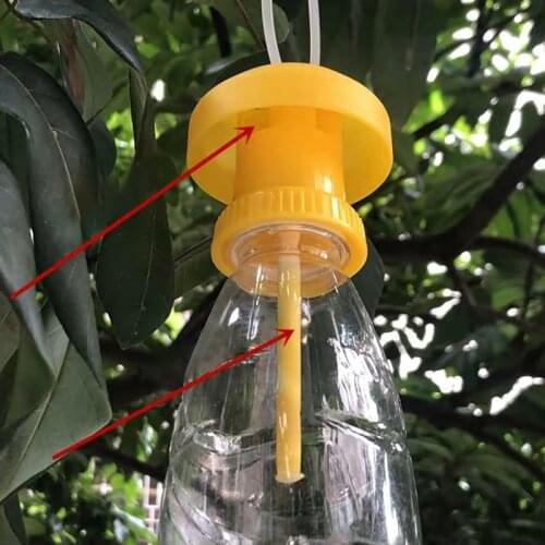 Fruit Fly Trap Killer Plastic Yellow Drosophila Trap Fly Catcher pest Insect control For Home Farm Orchard 6cm * 6cm * 2cm