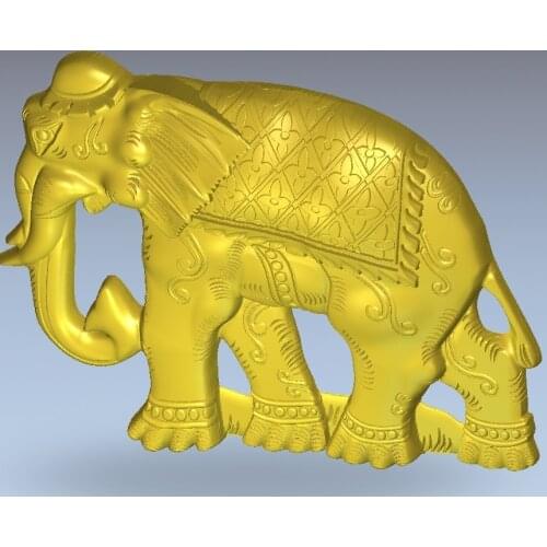 Model for cnc in STL file 3d relief elephant_3