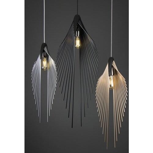 Soft design leaf chandelier simple shop commercial lamps decorative lights for showcase of individual creative model room