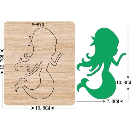 New Mermaid Wooden Dies Cutting Dies Scrapbooking /Multiple Sizes / V-670 Compatible with most die cutting machines