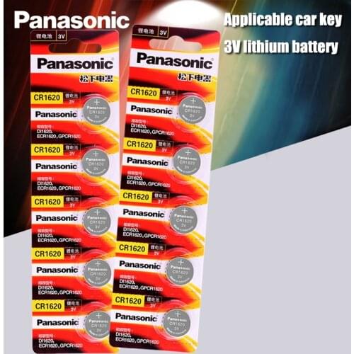 Panasonic Original Product 10Pcs/Lot cr1620 Button Cell Batteries For Watch 3V Lithium Battery CR 1620 Remote Control Calculator