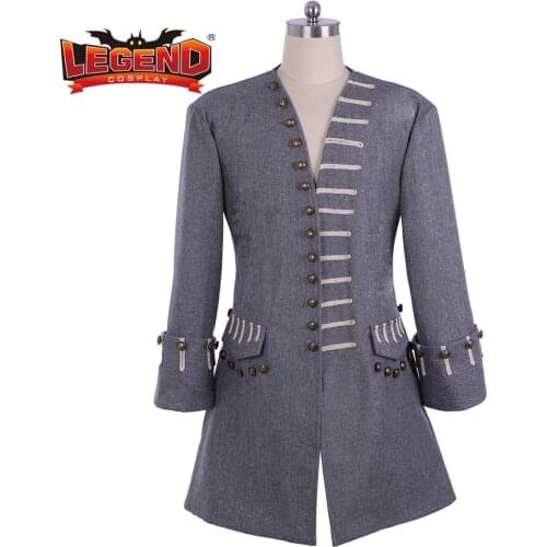 Pirates Jack Cosplay Sparrow Costume Jacket Only Costume Halloween Costumes medieval mens captain jacket coat custom made