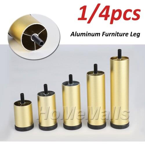 1/4pcs Adjustable Metal Furniture Leg Replacement for Sofa Office Table Couch Cabinet TV Stand Leg Aluminum Alloy Furniture Feet