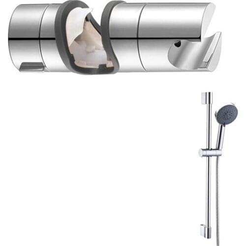 Adjustable Shower Head Holder Universal 18-25 Mm Shower Rail Bar Mounted Bracket Rotary Clamp Bathroom Shower Accessories