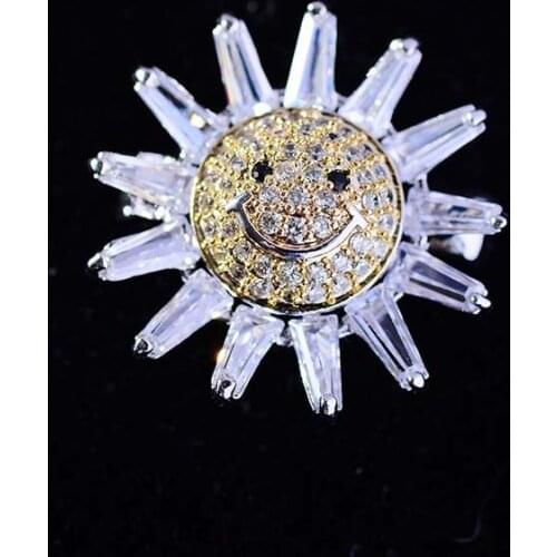 Bad Guy Sun Brooch Pins for Womens Brooch Pin Clothing Decor Pins Metal Brooche Kpop Pins Accessories for Clothes Meet Gif