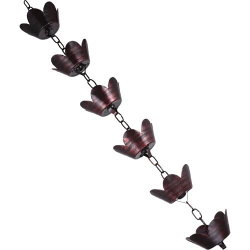 1m Modern Rain Chain Decorative Petal Shape Rain Catcher for Downspout