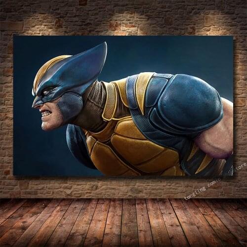 Superhero Avengers Classic Wolverine Canvas Print Painting Childrens Room Mural Picture Bedroom Posters Decorative