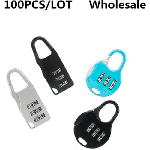 100PCS 4 style Luggage Code lock Zinc alloy safety Anti-theft lock Portable padlock Good sale Code Lock High hardness iron