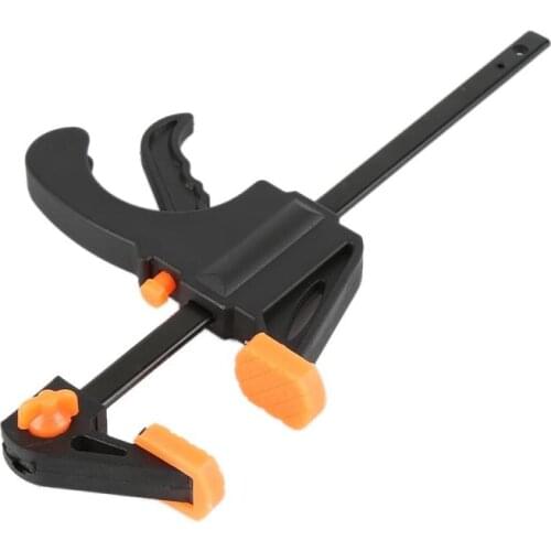 1pc 4'' Inch Wood Clamp F-Type Nylon Quick Clip Woodworking Hard Grip Release Squeeze Ratchet DIY Hand Tool Gadget