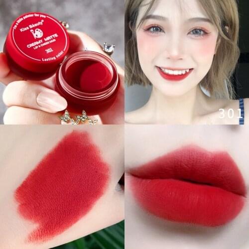 1PC Mousse Canned Lip Mud Lip Glaze Velvet Matte Lipstick Waterproof Lasting Not Easy To Fade Beauty Cosmetic TSLM1
