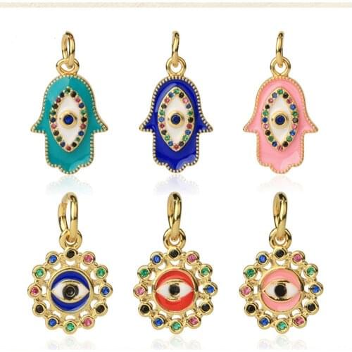 12pcs/Lot DIY Jewelry with Gold Plating Handmade Accessories Semi-finished Materials Pendant Bracelet Earrings Keychain