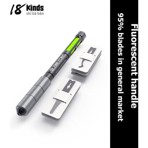 18 Kinds Limited Edition Fluorescent Knife Set MachMulti-Function Hand Polished Blade CPU Prying Knife Mobile Phone Repair Tool