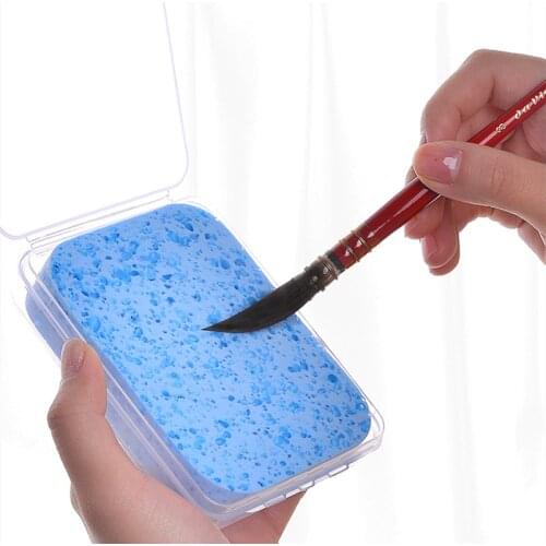 2pcs Watercolor paint sponge boxed special moisturizing water chalk sponge strong water absorption cleaning tool art supplies