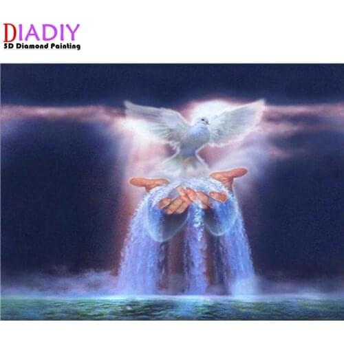 5D Diy Diamond Painting Religious Cross Landscape Diamond Embroidery Jesus Christian Religiou Icons Diamond Mosaic Cross Stitch