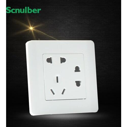 7 poles outlet double 2 pin US and 10A single 3 pin AU wall switch socket