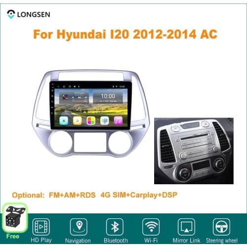 9" Android 10 For Hyundai I20 2012,2013,2014 AC Multimedia Video GPS Navigation Car DVD Player Auto Stereo Radio Navi