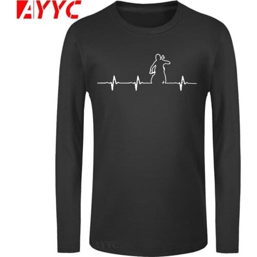 AYYC long sleeve tee Cello Playing My Heartbeat Funny Graphic Tee Shirts Hipster Music T Shirt