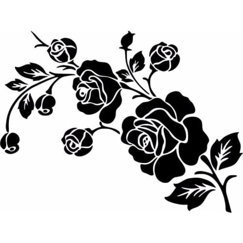 Flower Fashion Decorative Bumper Car Sticker Personalized Window Decals,17cm*12cm