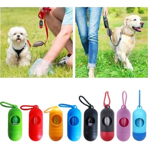 Refiilable Pet Poop Bag Carrier Dispenser with 1 rolls Pemium Dog Waste Bag
