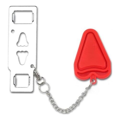 Safety Door Buckle Lock Double Head Door Lock Portable Door Buckle Lock Home Travel Hotel Apartment Room Lock Safe Accessories