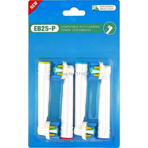 EB25-P EB25P Floss Action Electric Toothbrush Replacement Brush Heads 1pack(4pcs)