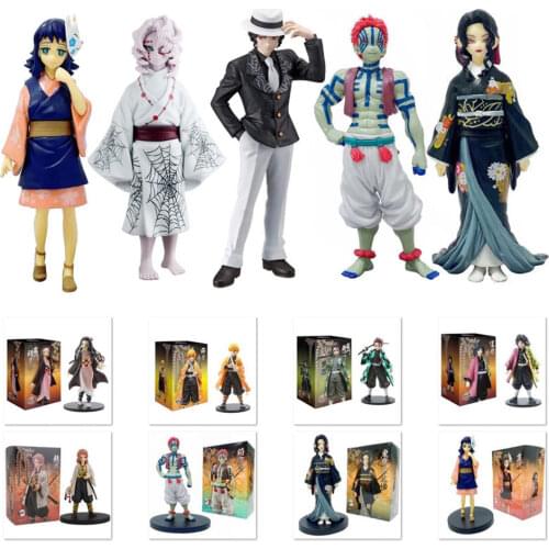 Anime Demon slayer kimetsu no yaiba Tanjirou Nezuko Action figures toys Kanroji Mitsuri Uzui Tengen anime figure for gifts