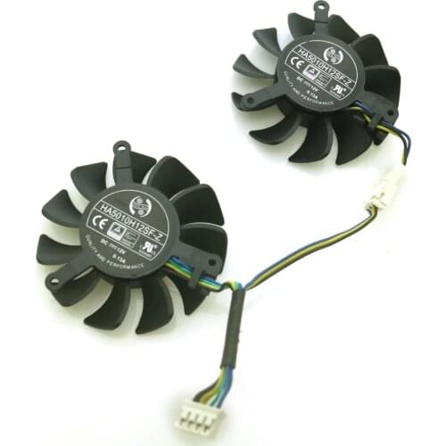 HA5010H12F-Z 12V 0.13A 50mm GPU Fan For MSI RX560 550 RX460 2G/4GT LP OC Graphics Card Cooler Cooling Fan