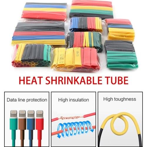 164pcs/Set Heat shrink tube kit Insulation Sleeving termoretractil Polyolefin Shrinking Assorted Heat Shrink Tubing Wire Cable