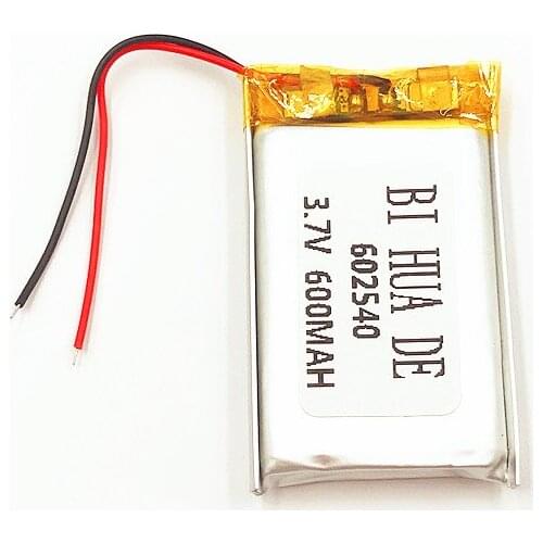Li-po 3.7V 600mAh Rechargeable li Polymer Li-ion Battery For DVR RECORD MP3 MP4 TOY GPS SMART WATCH SPORT CAMERA DVR 602540