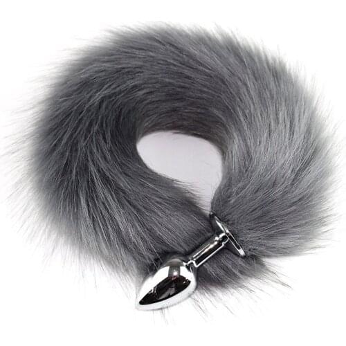 Hot Sex Toys Female Slave Tail Fox Tail Metal Butt Plug Adult Products Anal Toy Sexual Toy Adult Juguetes Para Adultos