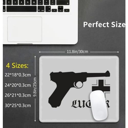 Luger Pistole Parabellum P08 Germany Ww2 Pistol Mouse Pad DIY Print Luger Gun Classic Iconic Famous