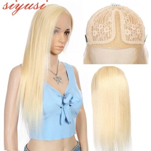 Honey Blonde Brazilian Straight Human Hair Wigs 613 Womens 13x4X1 Lace Frontal Wig Siyusi Short/Long Wigs 150