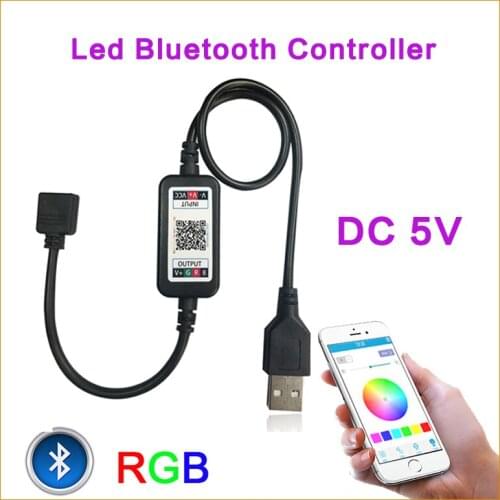 Mini Music Control for Led Tape, Music Control Rgb, Bluetooth, Usb, 5v, for Led Lighting 5630, 5050, 3528, 2835