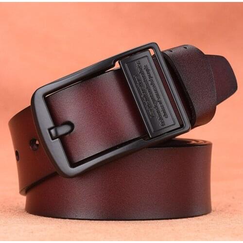 TJ-TianJun Mens Perforated Needle Buckle Leather Belt Business Meeting Party Classic Waistband Fashion Solid Color Light Plate
