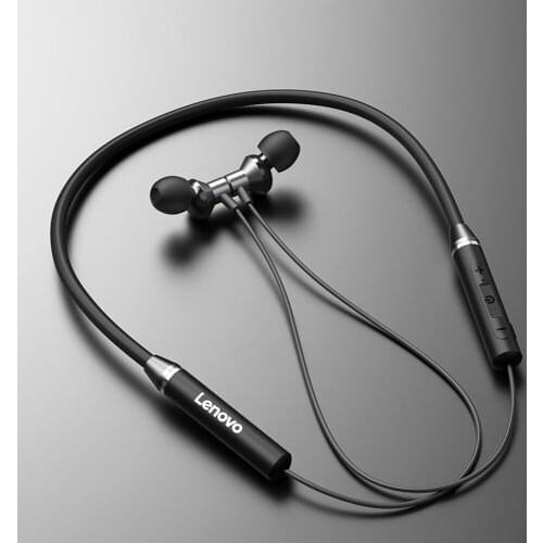 Lenovo Earphone Bluetooth5.0 Wireless Headset Magnetic Neckband Earphones IPX5 Waterproof Sport Earbud with Noise Cancelling Mic