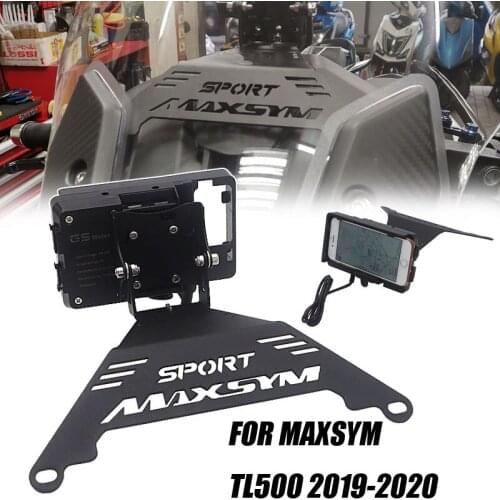 New front mid navigation bracket GPS mobile phone charging For SYM MAXSYM TL 500 TL500 tl500 2019 2020 Motorcycle Accessories