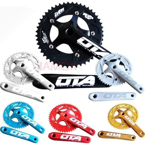 OTA Single Speed /Fixed gear/Fixie /Track Bike Crankset Alloy CNC Chain-rings 48T