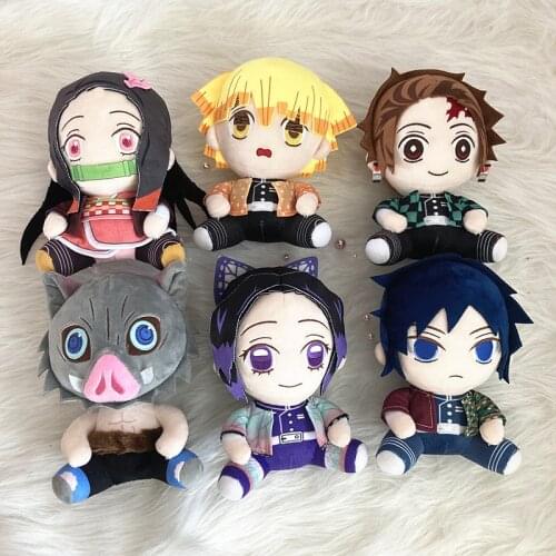 20cm Demon Slayer Plush Figure Doll Toys Kimetsu No Yaiba Nezuko Tanjirou Zenitsu Giyuu Inosuke Doll Cosplay Birthday Gift