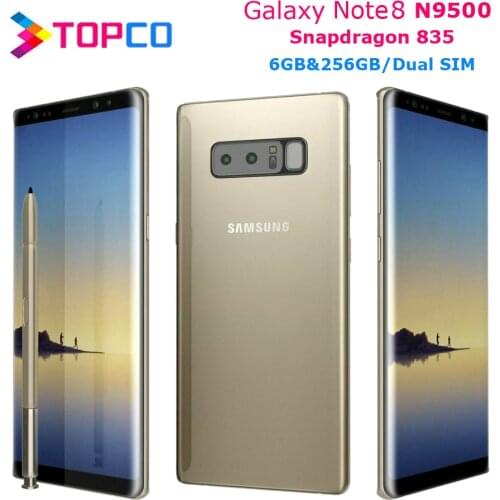 Samsung Galaxy Note8 Note 8 N9500 256GB Dual SIM Unlocked 4G LTE Android Phone Snapdragon 835 Octa Core 6.3" 12MP RAM 6GB NFC