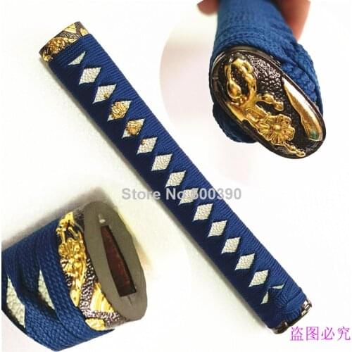 HandMake High Quality Tsuka Handle For Japanese Sword Samurai Katana W Fuchi Kashira Menuki