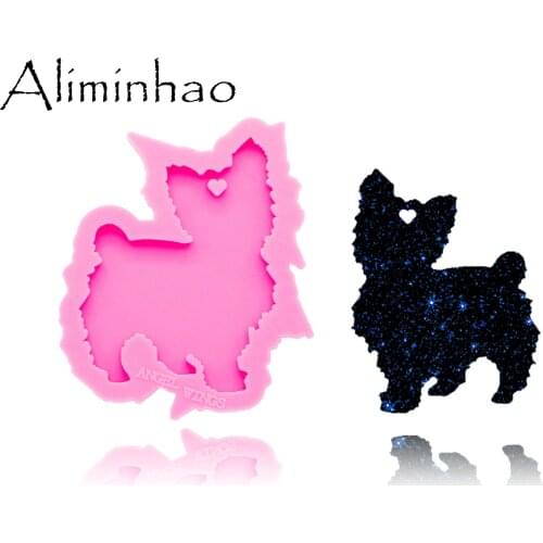 DY0264 Shiny Cute cat mold Silicone Molds DIY epoxy keychains Mould custom keychain