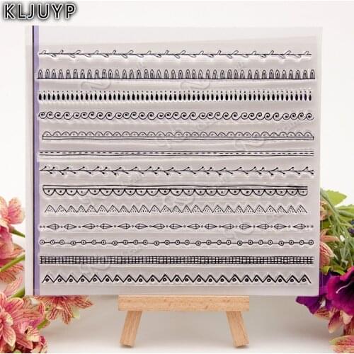 KLJUYP Line Transparent Clear Silicone Stamp/Seal for DIY scrapbooking/photo album Decorative clear stamp sheets