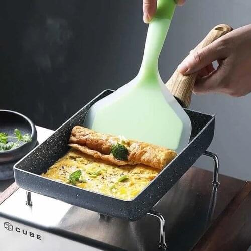 Frying Pan Tamagoyaki Omelette Non-stick Pan Fry Egg Pan Pancake Steak Ham Wooden Handle non stick Pan for Home Kitchen Cooking
