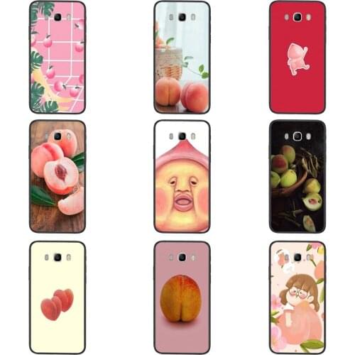 TPU Cellphone Black Come Low Summer Fruit Food Peach For Samsung Galaxy S20 Ultra 5G S30 Ultra S21 S10 S10E Plus Lite