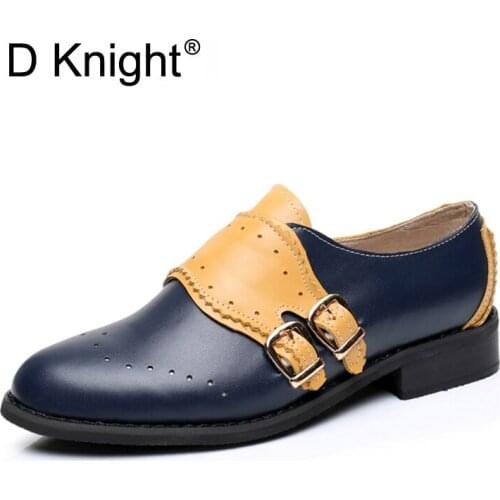 Shoes Genuine Leather Flat Oxford shoes Round Toe Slip-on Casual Handmade Women Oxfords Shoes Soft Mixcolors Flat Loafers Woman