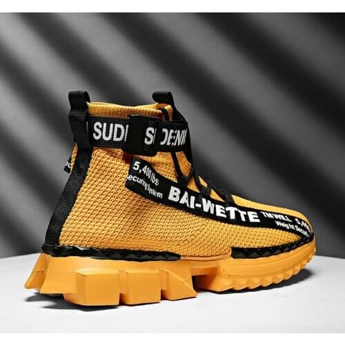 High Top Casual Men Chunky Sneakers Sports Shoes For Male Size 39-47 Breathable Running Jogging Rubber Platform Trainers