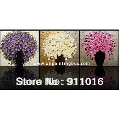 High Quality Abstract Thick Colourful Flowers Handpainted Oil Painting Craft Art Paintings Home Decoration Modern Pictures